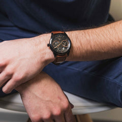 Montre Homme Pierre Lannier Monarck 347A434 en Cuir Leurelor 