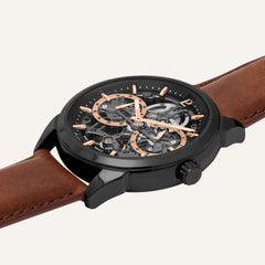 Montre Homme Pierre Lannier Monarck 347A434 en Cuir Leurelor 
