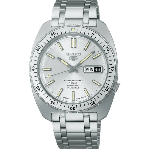 Montre homme Seiko 5 Sports SRPL91K1, cadran argenté, boîtier en acier inoxydable – Automatique, design sport classique Homme SEIKO 