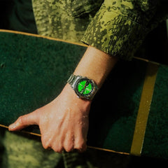 Montre homme Seiko 5 Sports SRPM09K1, cadran vert, acier inoxydable – Édition limitée automatique Homme SEIKO 