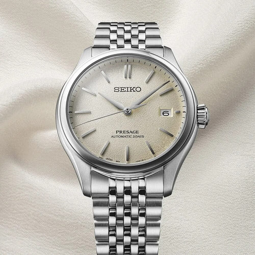 Montre homme Seiko Presage Classic Series SPB463J1, cadran argenté, boîtier en acier inoxydable – Automatique, design élégant Homme SEIKO 