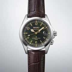 Montre homme Seiko Prospex Alpinist 2025 SPB507J1, cadran vert, bracelet cuir noir – Automatique, design aventure Homme SEIKO 