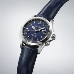 Montre homme Seiko Prospex Alpinist SPB531J1, cadran bleu, bracelet en cuir noir – Automatique, édition limitée Homme SEIKO 