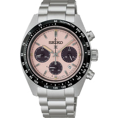 Montre homme Seiko Prospex Chronograph SSC963P1, cadran argenté, boîtier en acier inoxydable, design sport solaire Homme SEIKO 
