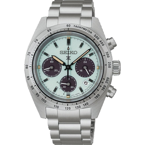 Montre homme Seiko Prospex Chronograph SSC965P1, cadran blanc, boîtier en acier inoxydable, design sport solaire Homme SEIKO 