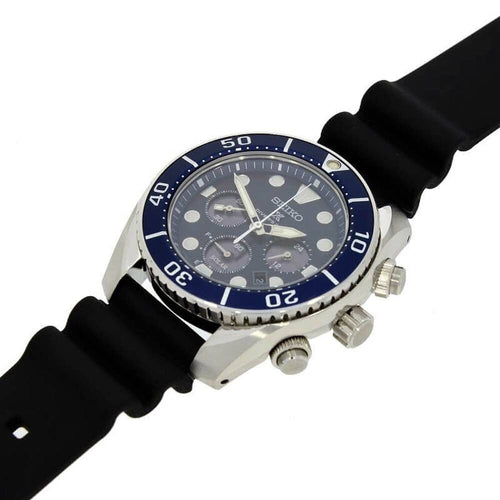 Montre homme Seiko Prospex Solar Sumo SSC759J1, cadran noir, bracelet en caoutchouc – Chronographe de plongée Homme SEIKO 