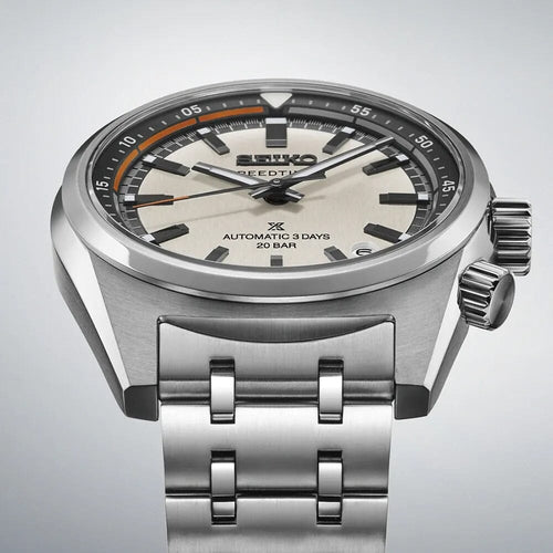 Montre homme Seiko Prospex Speedtimer SPB513J1, cadran blanc, boîtier en acier inoxydable – Automatique, design sport classique Homme SEIKO 