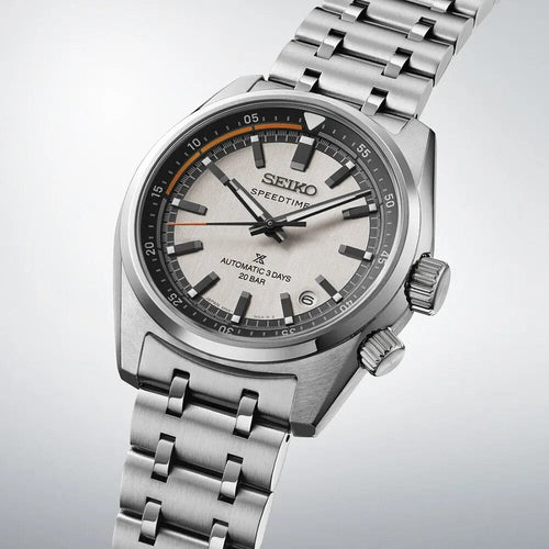 Montre homme Seiko Prospex Speedtimer SPB513J1, cadran blanc, boîtier en acier inoxydable – Automatique, design sport classique Homme SEIKO 