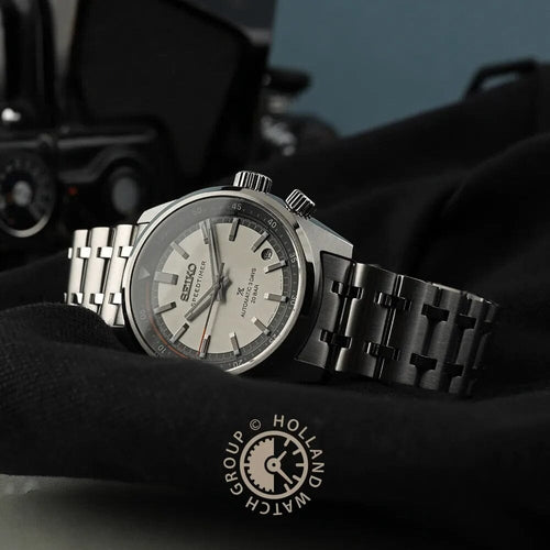Montre homme Seiko Prospex Speedtimer SPB513J1, cadran blanc, boîtier en acier inoxydable – Automatique, design sport classique Homme SEIKO 
