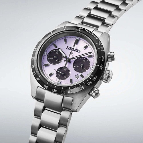 Montre homme Seiko Prospex Speedtimer SSC955P1, cadran argenté, boîtier en acier inoxydable – Chronographe solaire, design sport Homme SEIKO 