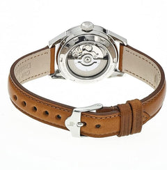 Montre Lip Femme 671605 – Cadran blanc, bracelet en cuir marron | Montre de luxe pour femme Femme LIP 