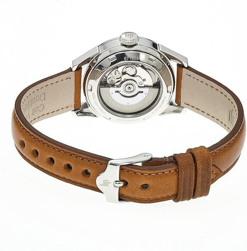 Montre Lip Femme 671605 – Cadran blanc, bracelet en cuir marron | Montre de luxe pour femme Femme LIP 