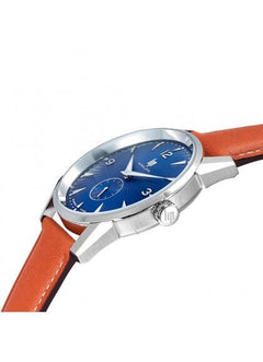 Montre Lip Himalaya 40 pour homme – Élégante montre à cadran bleu et bracelet en cuir | Montre-bracelet classique haut de gamme Homme LIP 
