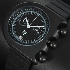 Montre LIP Mach 2000 Chrono 671661 en Caoutchouc Noir Homme Orient 