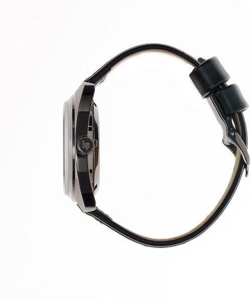 Montre squelette automatique pour homme LIP 671381 – Bracelet en cuir noir, design mécanique haut de gamme Homme LIP 
