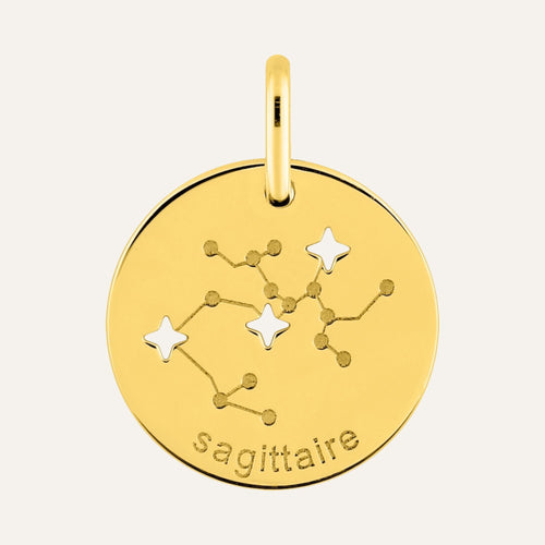 Pendentif Signe Astrologique Sagittaire en Or Jaune Pendentifs Robez Masson 