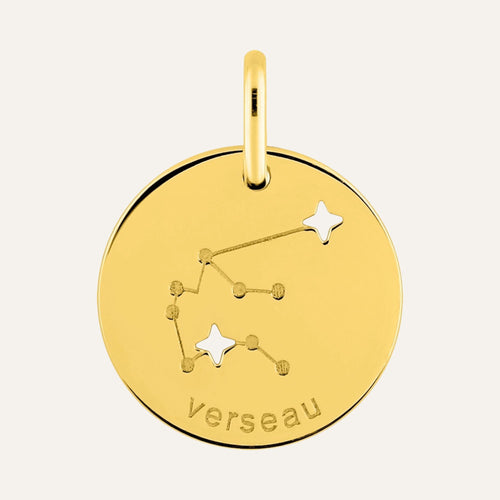 Pendentif Signe Astrologique Verseau en Or Jaune Pendentifs Robez Masson 