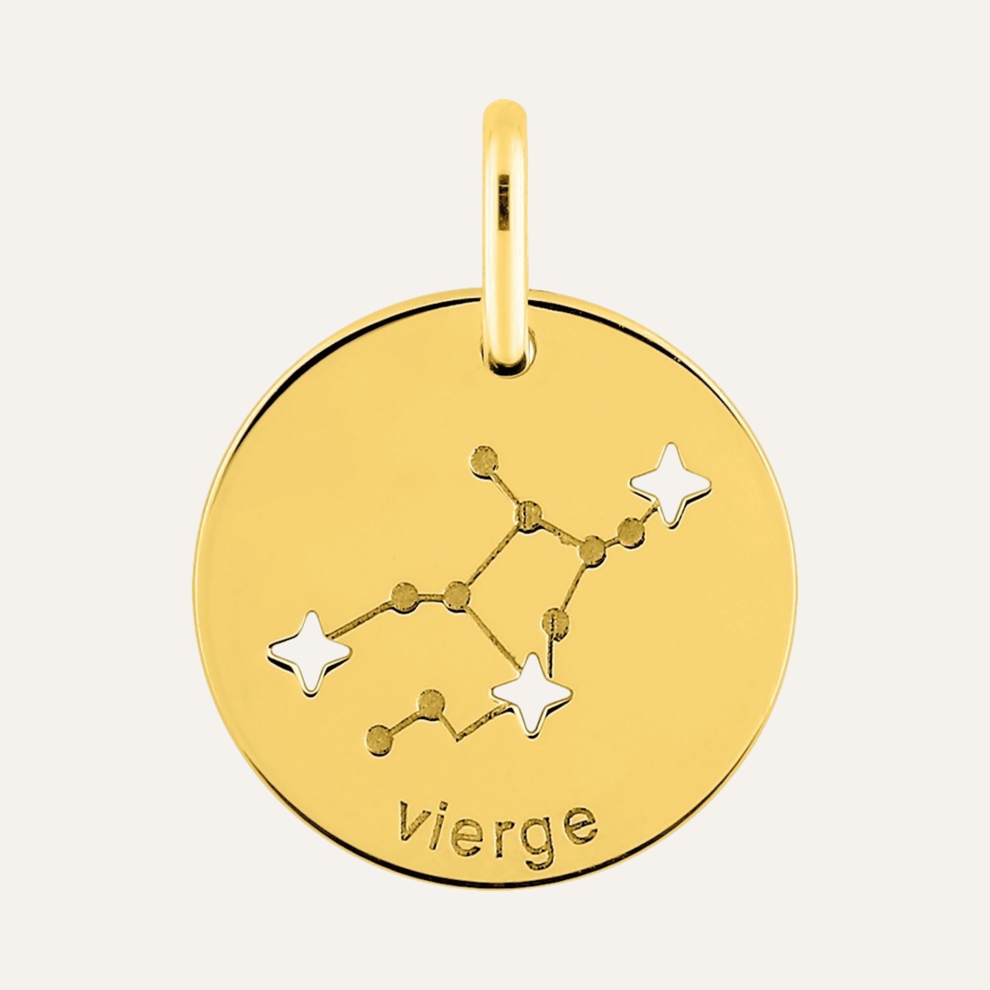 Pendentif Argent Massif Signe Astrologique Vierge - Occasion - Idée Cadeau Zodiac