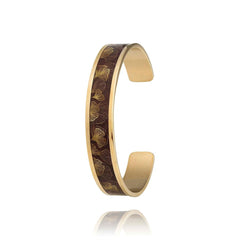 Petite Manchette Femme Louise’s Garden Ginkgo MOF1224 en Acier Inoxydable Doré Bracelet Louise's Garden 