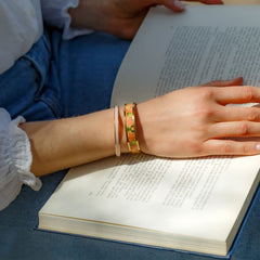 Petite Manchette Femme Louise’s Garden Lotus MOF1234 en Acier Inoxydable Bracelet Louise's Garden 