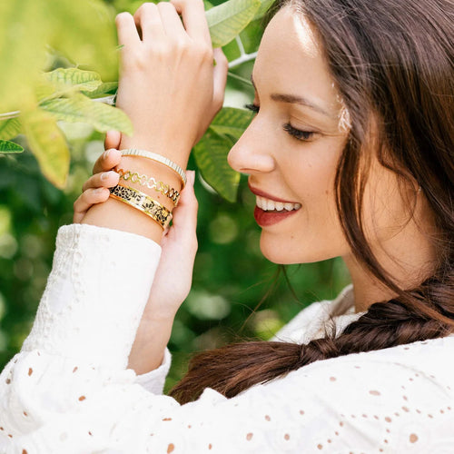 Petite Manchette LOUISE'S GARDEN Fleur japonaise Bracelets Louise's Garden 