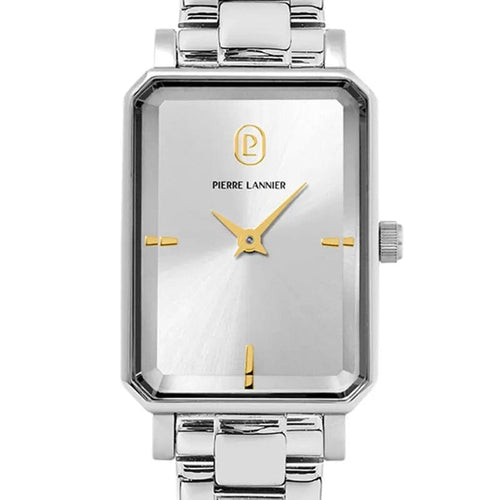 Pierre Lannier 005P621 Montre Femme Ariane Bracelet Acier Argenté – Cadran Rectangulaire Argent, Élégance Intemporelle & Précision Quartz Femme Ocarat 