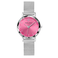 Pierre Lannier 009M651 Montre Femme Quartz Bracelet Milanais Argenté Cadran Rose – Élégance Moderne, Confort Quotidien & Style Raffiné Femme PIERRE LANNIER 