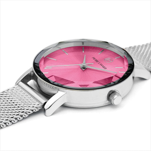 Pierre Lannier 009M651 Montre Femme Quartz Bracelet Milanais Argenté Cadran Rose – Élégance Moderne, Confort Quotidien & Style Raffiné Homme PIERRE LANNIER 