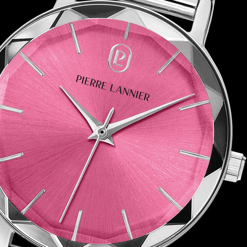 Pierre Lannier 009M651 Montre Femme Quartz Bracelet Milanais Argenté Cadran Rose – Élégance Moderne, Confort Quotidien & Style Raffiné Homme PIERRE LANNIER 