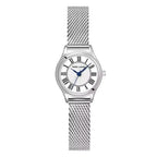 Pierre Lannier 020L601 Montre Femme Pya Bracelet Milanais Acier Argenté – Cadran Blanc à Chiffres Romains, Mouvement Quartz & Élégance Classique Femme Ocarat 