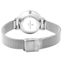 Pierre Lannier 046H671 | Montre Femme à Quartz 30 mm – Cadran Vert Soleillé, Boîtier en Acier Inoxydable Argenté, Bracelet Milanais en Acier Argenté Femme PIERRE LANNIER 