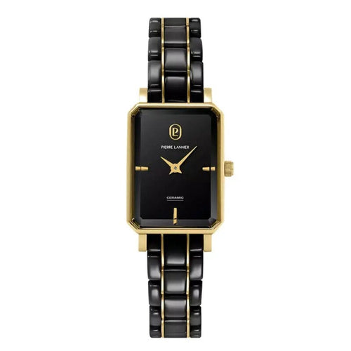 Pierre Lannier 085L839 Montre Femme Ariane Noir & Doré en Céramique et Acier – Élégance Intemporelle, Confort Premium & Précision Quartz Femme Ocarat 