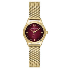 Pierre Lannier 169D552 Montre Femme PYA Coffret Bracelet Acier Milanais Doré – Cadran Fumé Bordeaux, Mouvement Quartz & 3 Bijoux Interchangeables Femme PIERRE LANNIER 