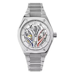Pierre Lannier 324D101 Montre Homme Automatique Bracelet Acier Inoxydable Argenté – Cadran Squelette Blanc, Élégance Française & Performance Premium Homme Ocarat 