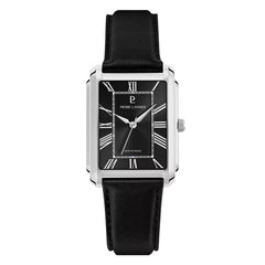 Pierre Lannier Empire 212G133 Montre Homme Quartz, Boîtier Rectangulaire 34 x 30,5 mm, Cadran Noir Soleillé, Bracelet Cuir Noir, Calibre TMI VX21C Homme PIERRE LANNIER 