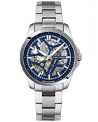 Pierre Lannier Skeletom 304G161 Montre Automatique Homme, Boîtier Acier 40 mm, Cadran Squelette Bleu, Bracelet Acier Argenté 20 mm Femme PIERRE LANNIER 