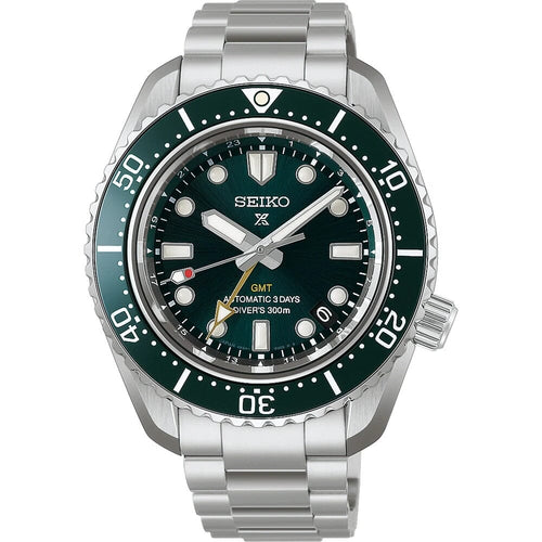 Seiko HBC001J1 Montre Homme Prospex Diver's Watch 1968 Heritage GMT Automatique - Cadran Vert, Lunette Céramique, Étanche 300M, Réserve de Marche 72 Heures Homme SEIKO 