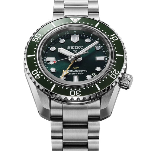 Seiko HBC001J1 Montre Homme Prospex Diver's Watch 1968 Heritage GMT Automatique - Cadran Vert, Lunette Céramique, Étanche 300M, Réserve de Marche 72 Heures Homme SEIKO 