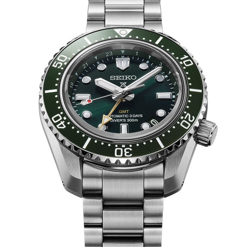 Seiko HBC001J1 Montre Homme Prospex Diver's Watch 1968 Heritage GMT Automatique - Cadran Vert, Lunette Céramique, Étanche 300M, Réserve de Marche 72 Heures Homme SEIKO 