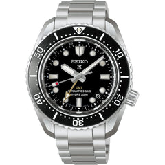 Seiko HBC002J1 Montre Homme Prospex Diver's Watch 1968 Heritage GMT Automatique - Cadran Noir, Lunette Céramique, Étanche 300M, Réserve de Marche 72 Heures Homme SEIKO 