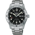 Seiko HDB006K1 Montre Homme Seiko 5 Sports Field Automatique - Acier Inoxydable Noir et Argent, Mouvement Automatique, Lunette Boussole, Étanche 100M, Confort Quotidien Homme SEIKO 