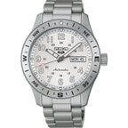 Seiko HDB007K1 Montre Homme Seiko 5 Sports Field Automatique - Cadran Blanc, Acier Inoxydable, Lunette Boussole, Étanche 100M, Confort et Précision au Quotidien Homme SEIKO 