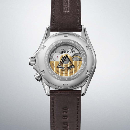 Seiko SPB507J1 Montre Homme Prospex Alpinist Automatique - Cadran Vert, Bracelet Cuir Marron, Réserve de Marche 72 Heures, Verre Saphir, Étanche 200M Homme SEIKO 