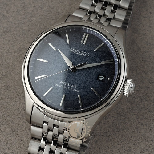 Seiko SPB525J1 Montre Homme Automatique Presage Classic Ai iro Cadran Bleu Réserve de Marche 72 Heures Bracelet Acier Inoxydable Élégance Quotidienne et Confort Durable Homme SEIKO 