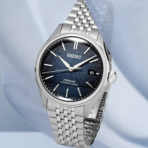 Seiko SPB525J1 Montre Homme Automatique Presage Classic Ai iro Cadran Bleu Réserve de Marche 72 Heures Bracelet Acier Inoxydable Élégance Quotidienne et Confort Durable Homme SEIKO 