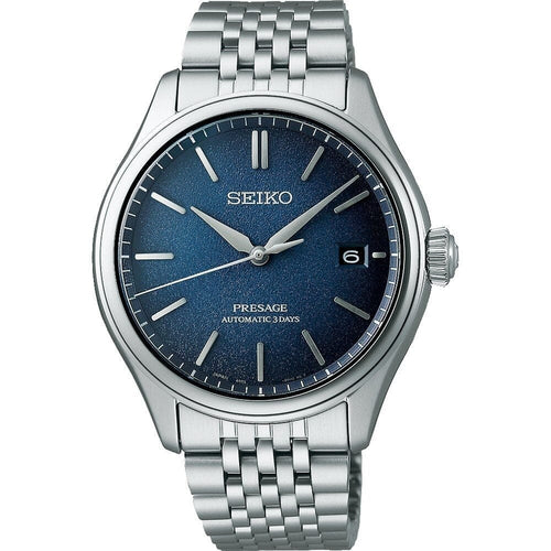 Seiko SPB525J1 Montre Homme Automatique Presage Classic Ai iro Cadran Bleu Réserve de Marche 72 Heures Bracelet Acier Inoxydable Élégance Quotidienne et Confort Durable Homme SEIKO 