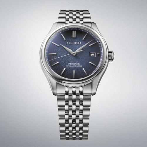 Seiko SPB525J1 Montre Homme Automatique Presage Classic Ai iro Cadran Bleu Réserve de Marche 72 Heures Bracelet Acier Inoxydable Élégance Quotidienne et Confort Durable Homme SEIKO 